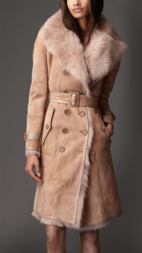 burberry shearling coats|burberry shearling coats women's.